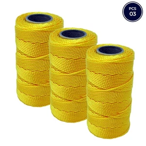 Builders Building Brick Laying Yellow Measuring Masonry Rope String Line 3 X 70M - Picture 1 of 7
