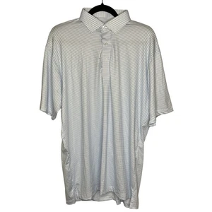 Kragen & Co. Neu ohne Etikett federleichtes Flex Polo weiß mit blauen Streifen Freizeit Büro L - Bild 1 von 9