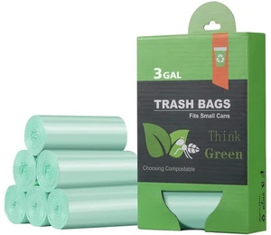 Small Trash Bags, 2.6 Gallon Compostable Trash Bags Bathroom Wastebasket Can ... - Picture 1 of 9