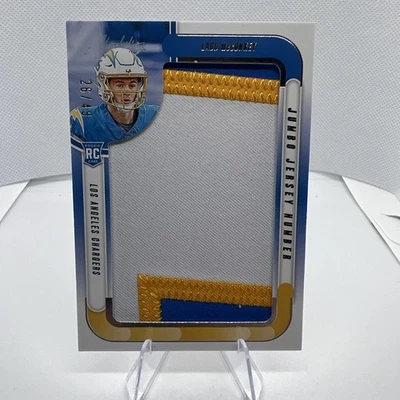 Parche Jumbo Panini Absolute Jumbo Relics Ladd McConkey 2024/49 RC SSP Rookie Foto 1 de 3