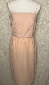 Abito da cocktail vintage Miss Elliette Peace iridescente pizzo floreale senza maniche 12 - Foto 1 di 18