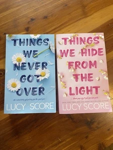 2pc Book Lot Lucy Score Things We Never Got Over, Things We Hide From The Light - Picture 1 of 3