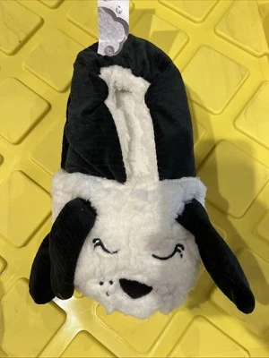 Fuzzy Babba Mujer Negro Perro Zapatilla Calcetines Zapato Talla 7-9.5 OSFM NUEVO Foto 1 de 2
