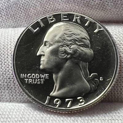 1973-S Washington Quarter Deep Cameo Proof receive coin pictured #5211 - Image 1 of 4