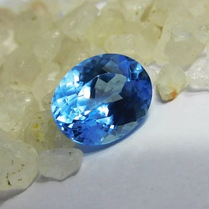 CERTIFIED Natural Blue Oval Cut Tanzanite 7.20 Ct Pendant Size Loose Gemstone - Picture 1 of 9