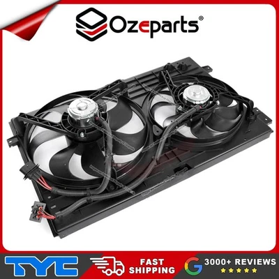 AC+Radiator Thermo Cooling Fan Assembly Dual For VW Volkswagen Beetle 1998~2005 - Image 1 of 4