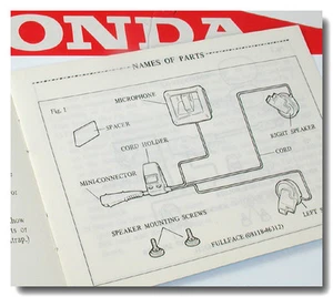 HONDA PARTS HONDALINE HEAD SET GL500 GL650 SILVER GL1100 GL1200 GOLD WING MANUAL - Picture 1 of 4