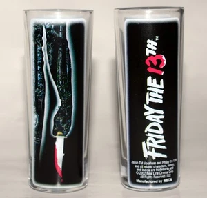 FRIDAY THE 13TH Horror Movie Series Jason Voorhees SHOOTER SHOT GLASS SET 2 pezzi - Foto 1 di 1
