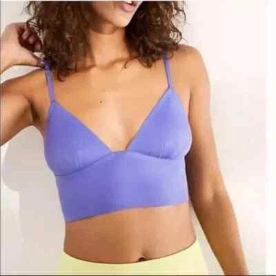 Free People L32626 Feminino Roxo Sálvia Longline Bralette Tamanho Pequeno - Imagem 1 de 4