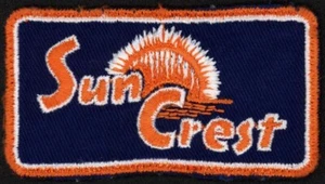 Vintage uniform patch SUN CREST soda pop small size sun logo new old stock nrmt - Picture 1 of 3