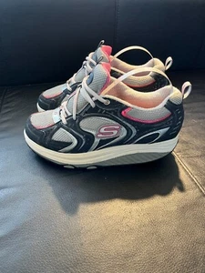 Skechers Shape-Ups Zapatos Mujer Azul Gris Rosa Tonificación Tenis para Caminar Reino Unido 4.5 - Imagen 1 de 16