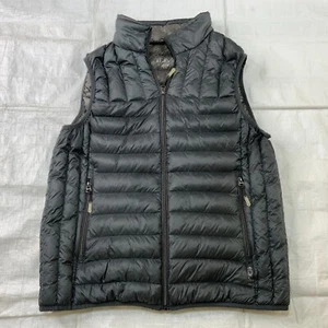 TUMI Pax Puffer Dow Vest Packable Travel Pillow Convertible Mens Gray Sz M EUC - Picture 1 of 12
