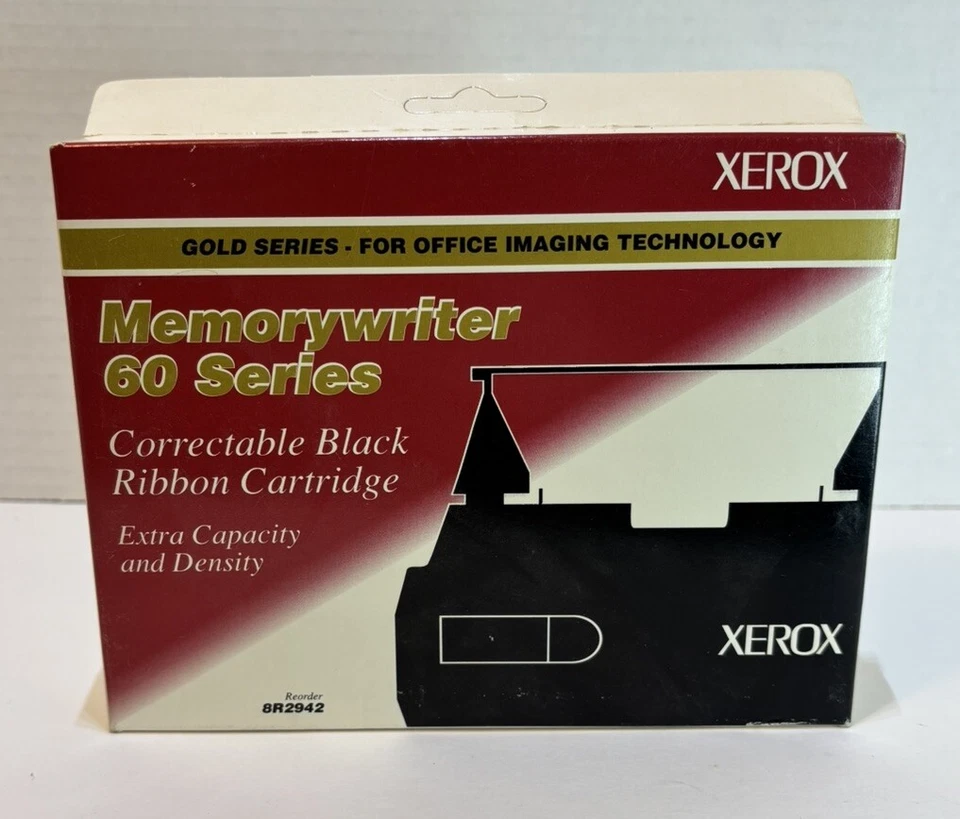 Xerox Memorywriter 60  Gold Series Black Ribbon Cartridge Extra Capacity 8R2942 - Image 1 of 4