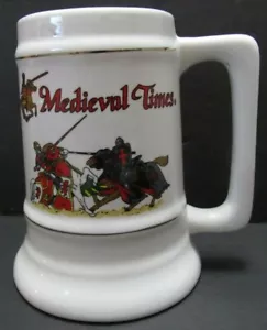 Medieval Times Jousting Knights 32oz Ceramic Beer Stein Mug Collectible USA - Picture 1 of 6