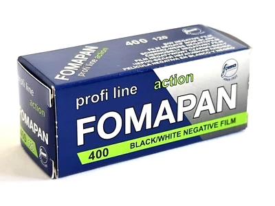 ¡FRESCO! Película negativa para cámara Fomapan Action 400 ISO, formato medio 120/6 cm blanco y negro Foto 1 de 3