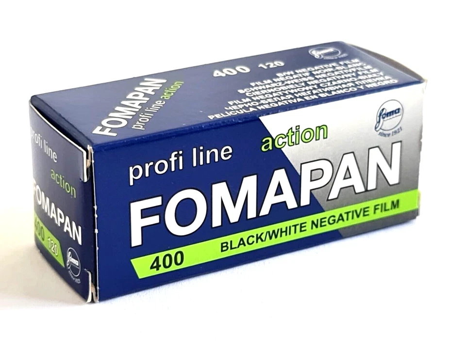 ¡FRESCO! Película negativa para cámara Fomapan Action 400 ISO, formato medio 120/6 cm blanco y negro Foto 1 de 3