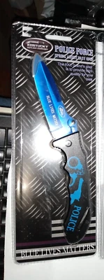 Cuchillo de Bolsillo Kentucky Cutlery Police Force Spring Assist "Blue Lives Matter" LEER Foto 1 de 4