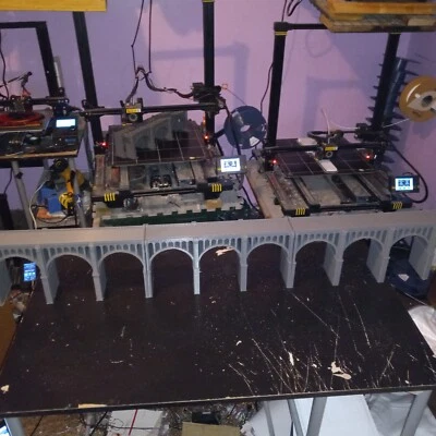 N Scale 2 Lane XL VERSION Bridge 45" Viaduct Bridge WIDER! TALLER! - Image 1 of 4