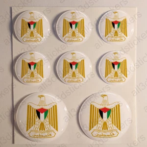 Stickers Palestine Coat of Arms Gel Domed Resin 3D Palestine Vinyl Sticker Decal - Bild 1 von 1