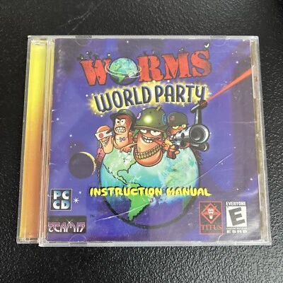 Worms World Party PC Game 2001 Team17 Battle CD Windows  - Image 1 of 4