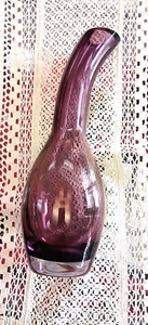 Mikasa 11 Inch Amethyst Gooseneck Glass Vase - Picture 1 of 10