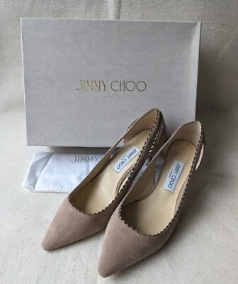 Zapatos de salón Jimmy Choo de gamuza rosa ballet talla 39,5 nuevos en caja Foto 1 de 4