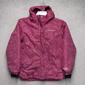 Columbia Jacket Youth Girls Small Purple Pink Full Zip Outdoor Coat Outgrown - Picture 1 of 15