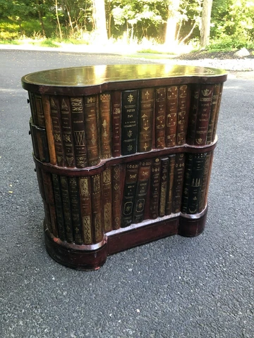 VINTAGE MAITLAND SMITH OCCASSIONAL LIBRARY TABLE - SIGNATURE Leather Book Cover