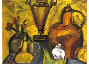 Postkarte - Lyonel Feininger:  Gelbes Stillleben mit Samowar - Bild 1 von 1