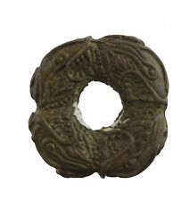 Ancien Ouroboros Naga Phaya Nak Serpent sacré Khmer - Laiton-amulette Thai 1710
