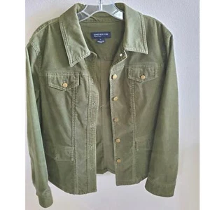 Cord Sakko olivgrün Größe 10 Western Boho Jones New York Signature - Bild 1 von 4