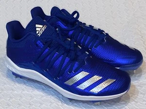 ADIDAS Adizero Afterburner 6 Blue Metal Spike Baseball Cleats Mens 8.5 10.5 11 - Picture 1 of 11