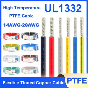 UL1332 PTFE Cavo Filo Flessibile Rame Stagnato Alta Temperatura 14 AWG-28 AW - Foto 1 di 20
