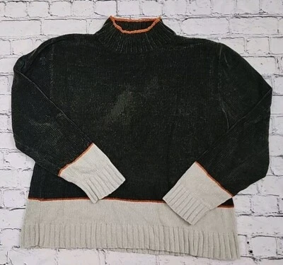 Suéter de chenilla Lee Jeans vintage años 90 para mujer cuello falso bloques de colores grande Foto 1 de 4