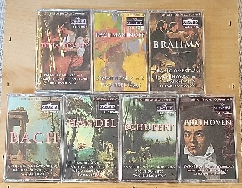 Best of the Great Composers # 1,2,3,6,7,8 And 11 [Seraphim Cassette] All Sealed  - Image 1 of 4