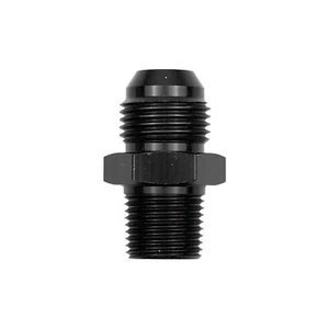 8AN Male Flare to 1/8 NPT Pipe Adapter Union Straight Aluminum Black - Picture 1 of 1