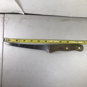 Vtg Chicago Cutlery C78  Filet Knife 6 .25" 3 Rivet Wood Handle #17567 - Picture 1 of 9