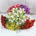 10pcs Artificial Orchid Flowers Branch Wedding Party Home Decoration Fake Flower