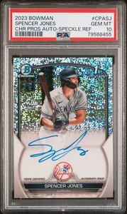 2023 Bowman Chrome Spencer Jones Speckle Auto 1st Bowman PSA 10 Gem Mint /299 - Bild 1 von 1