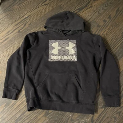 Under Armour Suéter Niños Grande Negro Sudadera con Capucha Pullover Sudadera Jóvenes Niños Foto 1 de 2