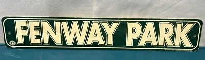 2007 MLB Baseball Fenway Park Street Sign Plastic Sign 4" x 24" Man Cave Bar Art - Image 1 of 4