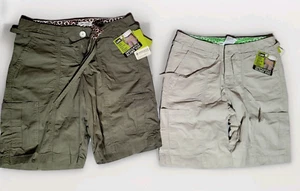 Lote de 2 pantalones cortos Lee caqui y verde bermudas de algodón elástico ~ 6,6 M3020 - Imagen 1 de 21