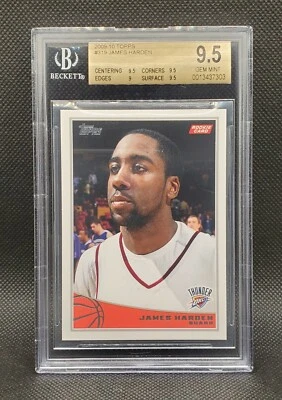 2009-10 James Harden Topps #319 RC Rookie BGS 9.5 - Image 1 of 2