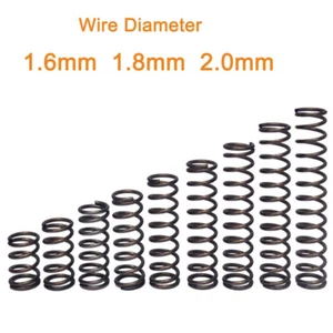 10Pcs Spring Steel Compression Springs Wire Dia 1.6mm 1.8mm 2.0mm Various Length - Picture 1 of 3