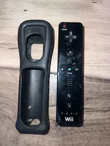 Black Wii Remote Controller With Sleeve Cover No Wristband - Picture 1 of 3