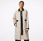 Converse Trench Coat Womens Medium Beige 3-In-1 Fishtail Shirt Vest Long Jacket