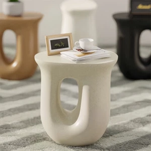 Originalität Beistelltisch Weiß Couchtisch Kaffeetisch Neue Betonart Creme Tisch - Bild 1 von 10