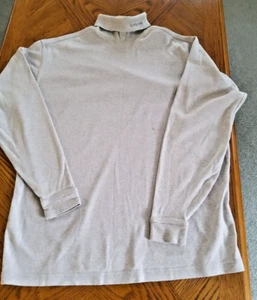 LEVI'S 90'S MEN'S TURTLENECK SWEATSHIRT-SMALL-BEIGE-100% COTTON-**MADE IN USA* - Picture 1 of 24
