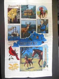 1 NEW KENTUCKY Souvenir Linen Towel, 16.5" x 26" - Picture 1 of 7