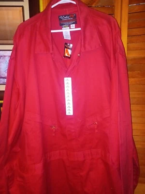 NWT denim Walls FR work wear red overalls size 66 x-tall - Image 1 of 4